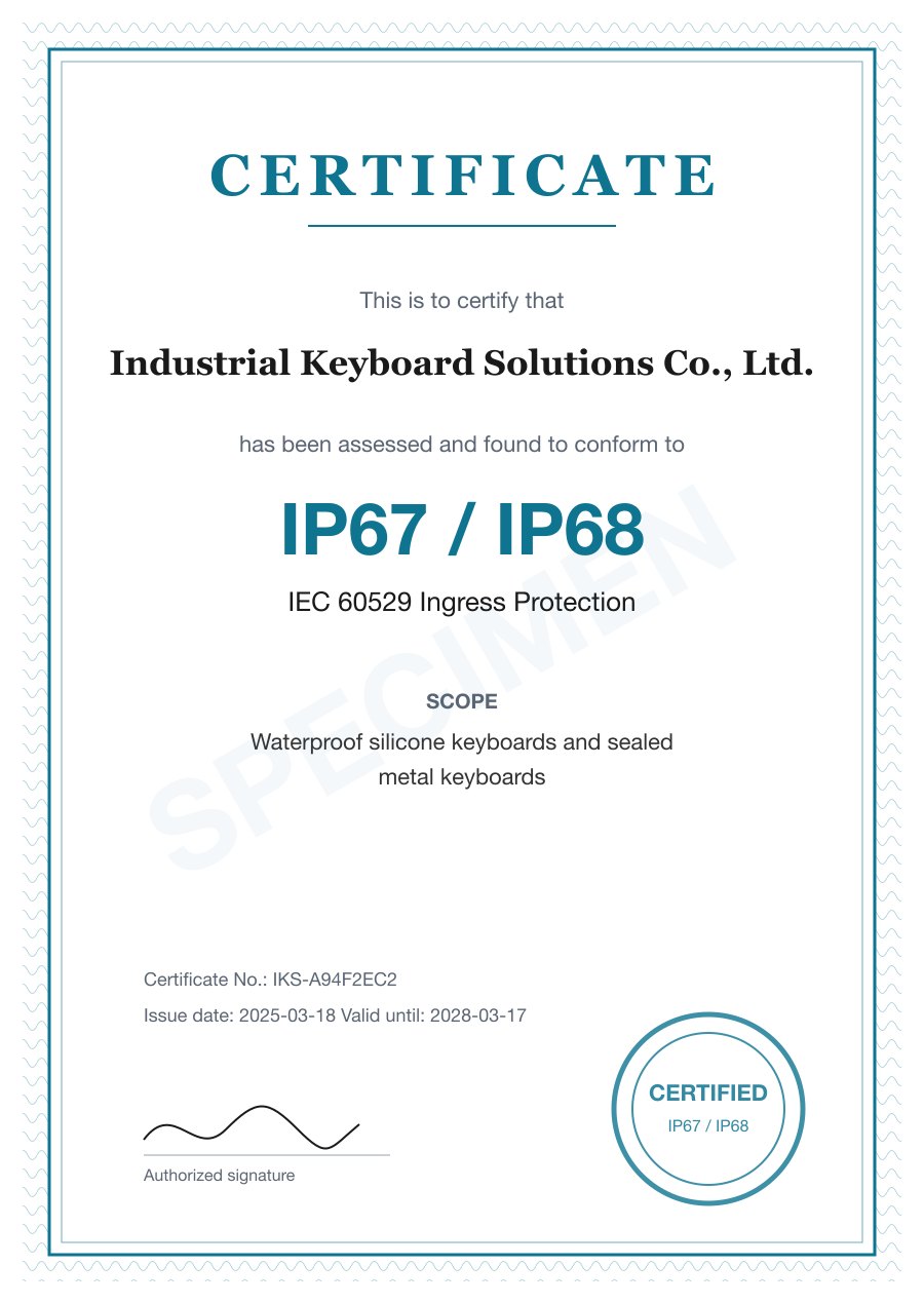 IP67 / IP68 Ingress Protection Test Report
